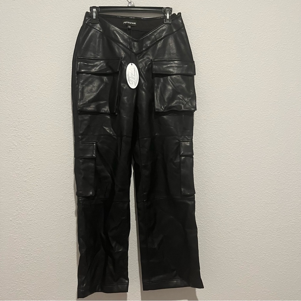 NWT Dolls Kill Poster Girl Path of Destruction Vegan Leather Pants Size Medium